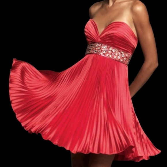 NEW Evenings by Allure Red A444 Dress